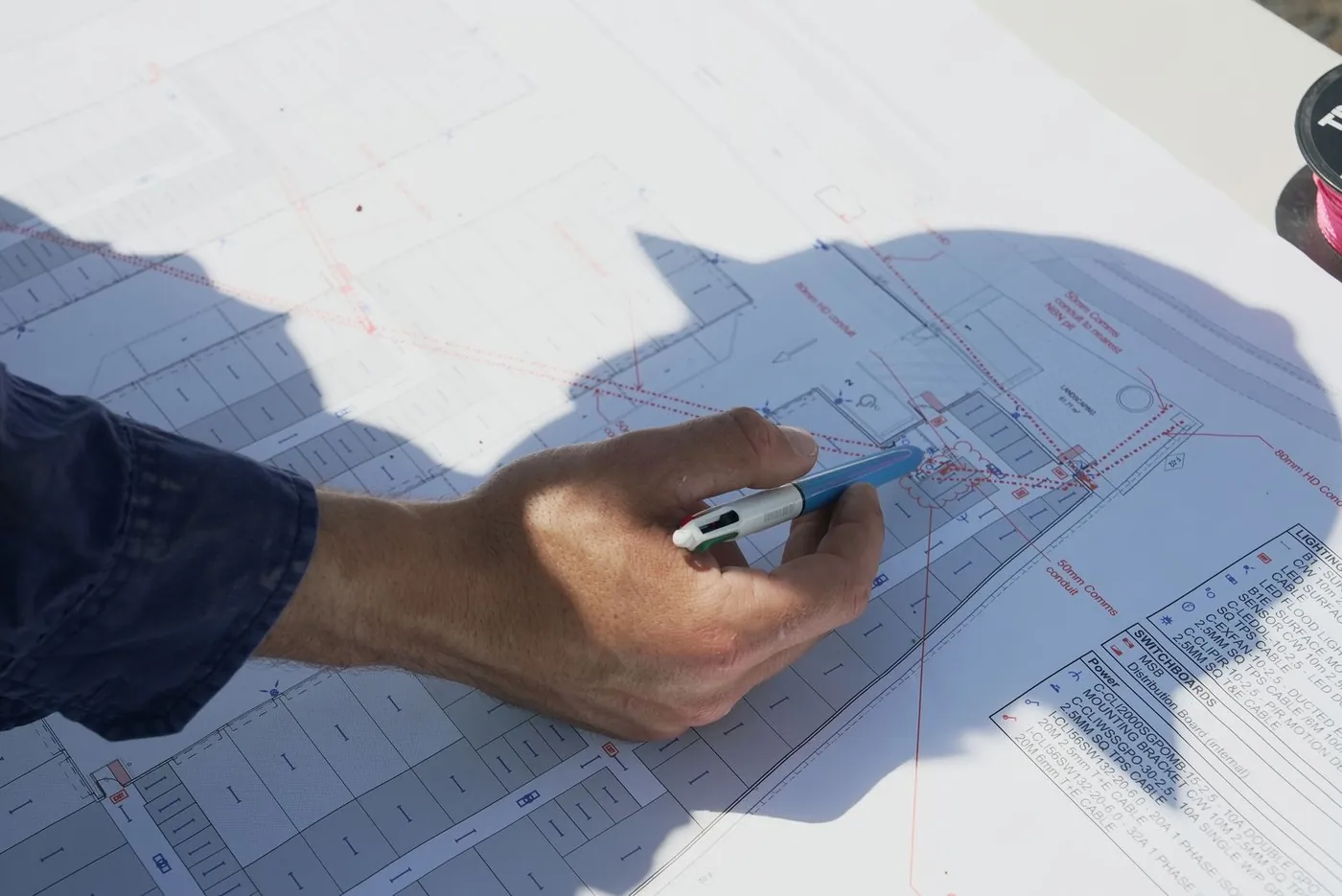 Marking up electrical drawings