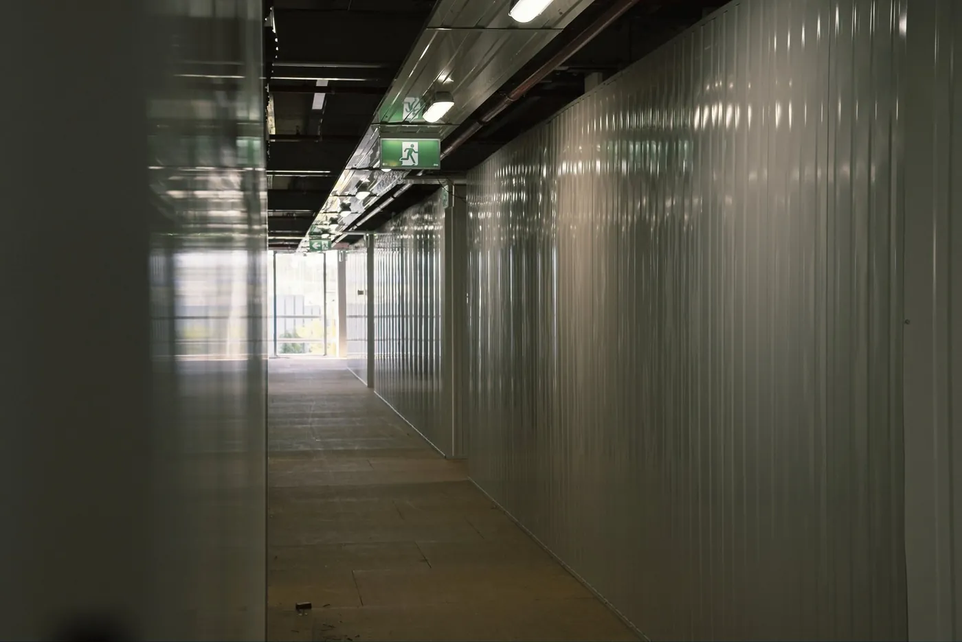 Clean, finished storage corridor with LED lighting at Storage King Burpengary